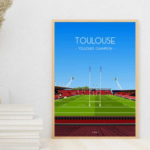 affiche rugby du stade Ernest Wallon de Toulouse